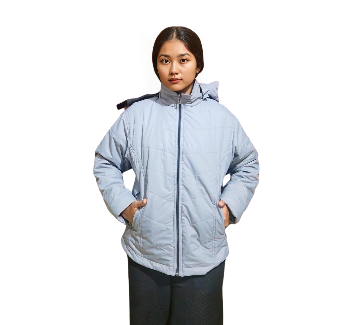 CRABIE Women's Light Blue Winter Jacket – Insulated, Stylish &amp; Weather-Ready